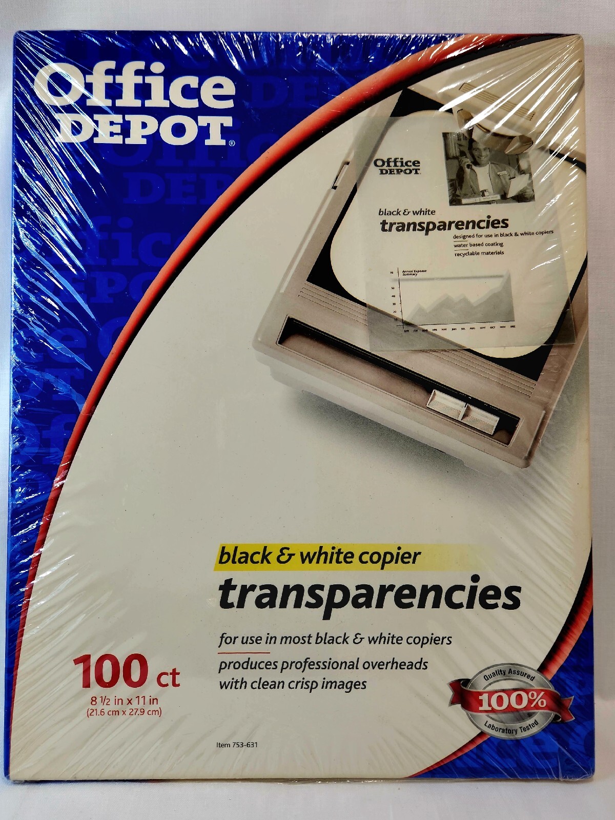 Office Depot 100ct. Black and White Copier Transparencies Fresh and