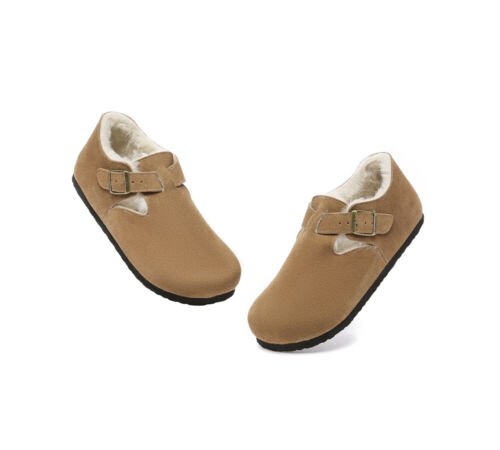 EVERAU® Adjustable Buckled Straps Suede Clog Women Slippers Marla - Picture 17 of 21