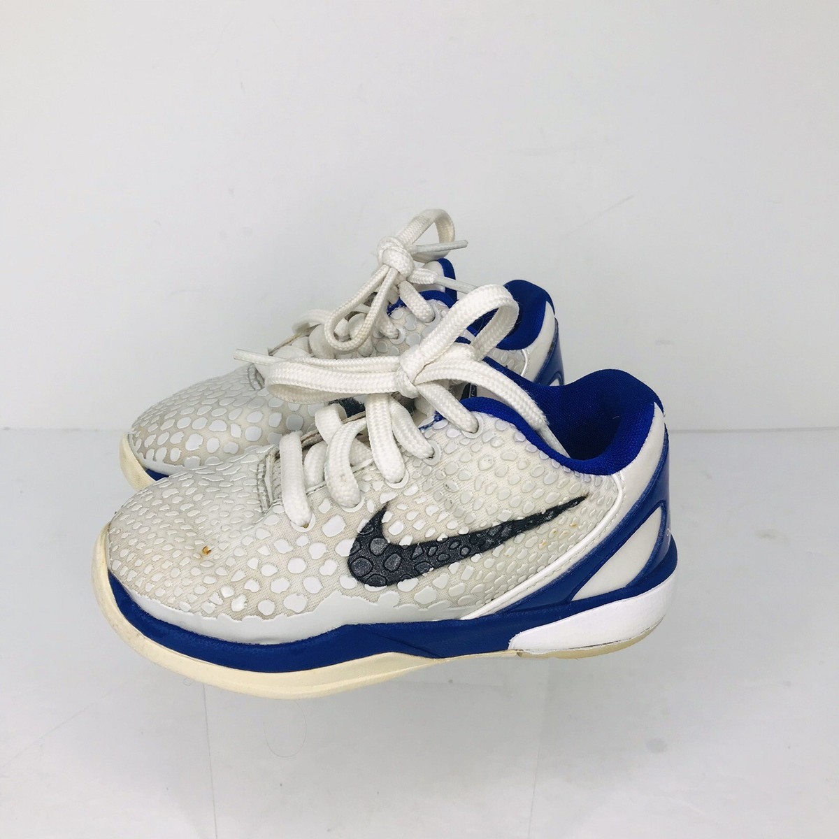Nike Kobe Bryant VI 6 Toddler Kids Size 8C White Blue 2010 Shoes