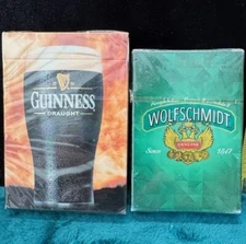 Lot of 2 Wolfschmidt Vodka & Guinness Playing Cards Poker Beer Alcohol unopened