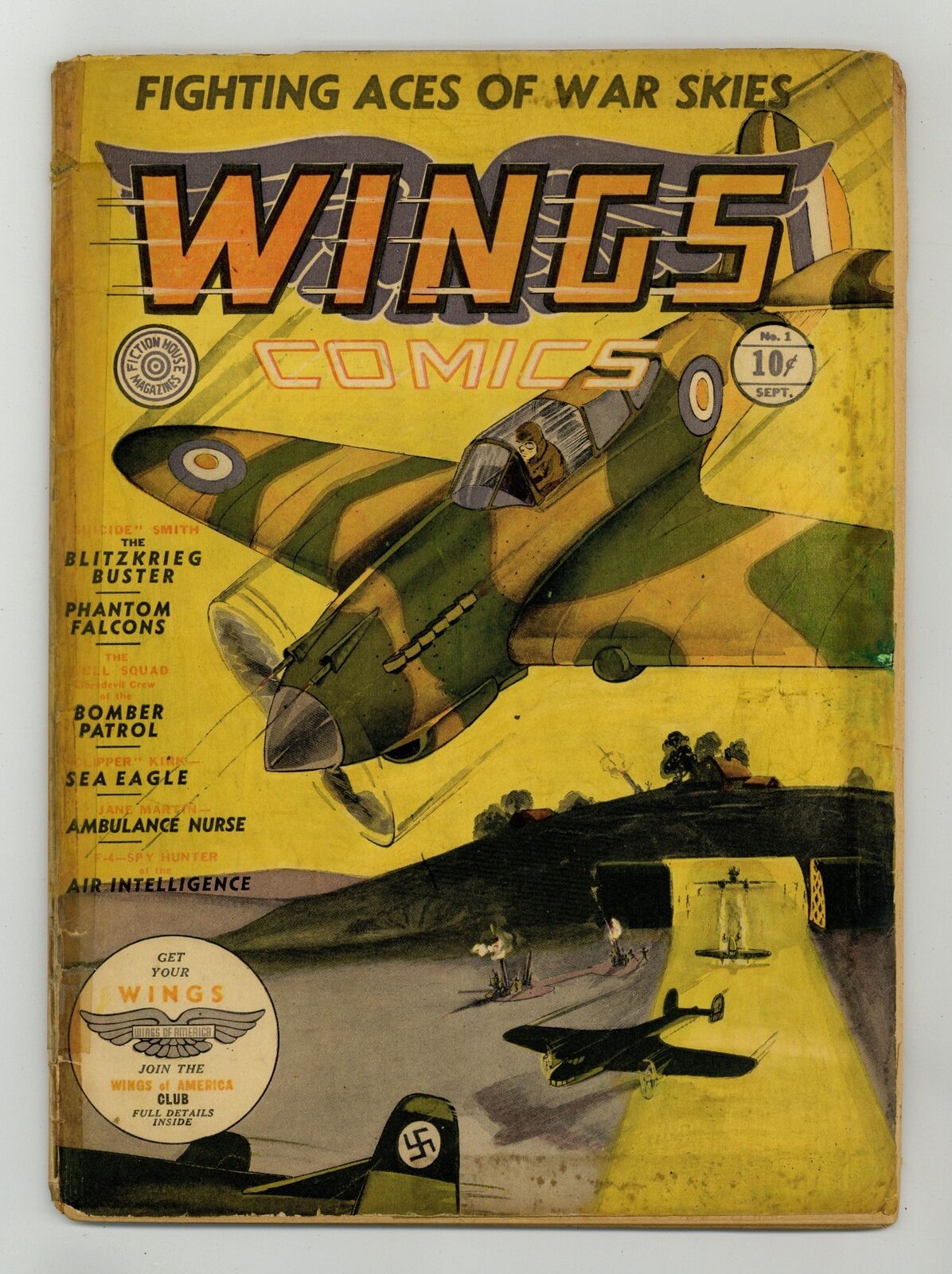 Wings Comics #1 FR 1.0 RESTORED 1940
