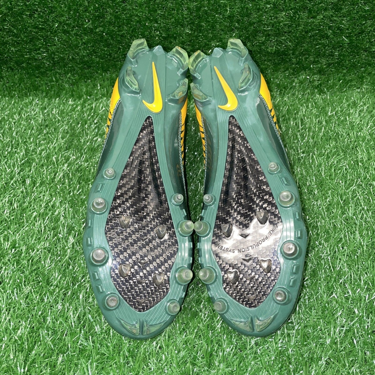 Nike NFL Zoom Vapor Carbon Fly TD Football Cleats Green Yellow