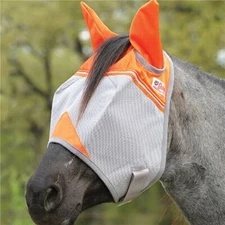 Cashel Crusader Fly Mask Standard w/Ears - Orange