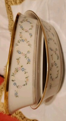 VTG.LENOX AMANDA 2 OVAL 10.25''×6.25'' VEGETABLE SERV.BOWLS CHINA BONE MADE IN USA