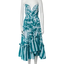 Sika Nia Strapless Printed Knee-Length Dress sz 10