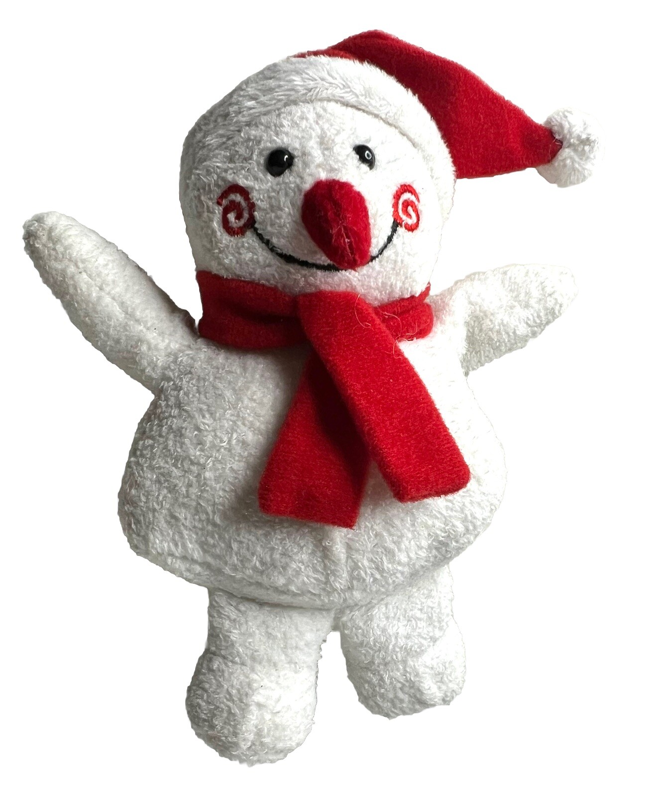 Snowman White Red Cap Christmas Plush Toy Stuffed Best Made Toys 7