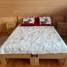 Toscana Lammfelldecke hell Cremi abgefüttert 200x160 cm Schaffelldecke Felldecke