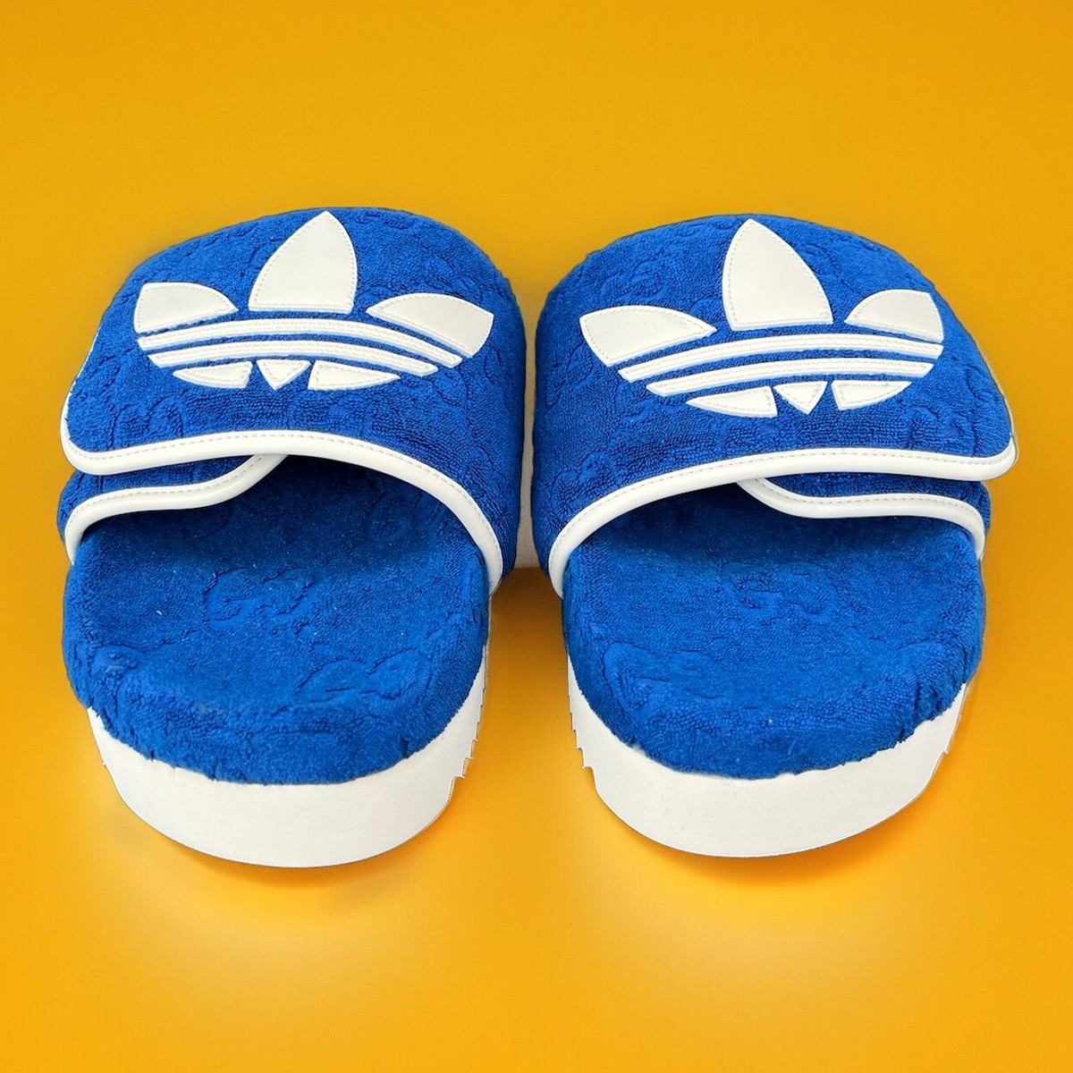 Gucci X Adidas GG Magic Sponge Demetra Vegan Logo Slide UK  display picture 1