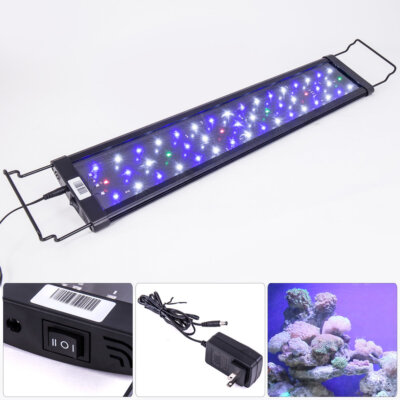 LED SMD 24''-30'' Multi Color Aquarium Fish Tank Light Extendable Bracket 2-Modes