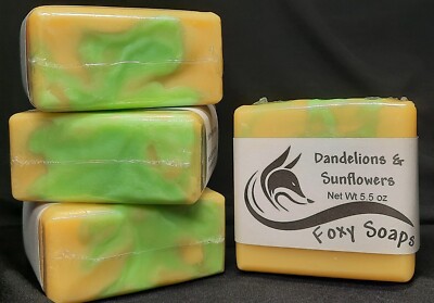 Dandelions & Sunflowers Homemade Artisan Soap