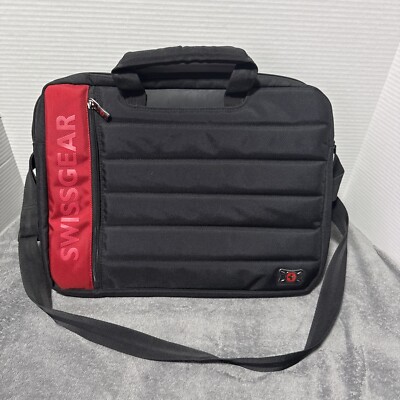 SwissGear By Wenger Black Red The Anthem Double Slimcase Shoulder Bag, Busn Gear