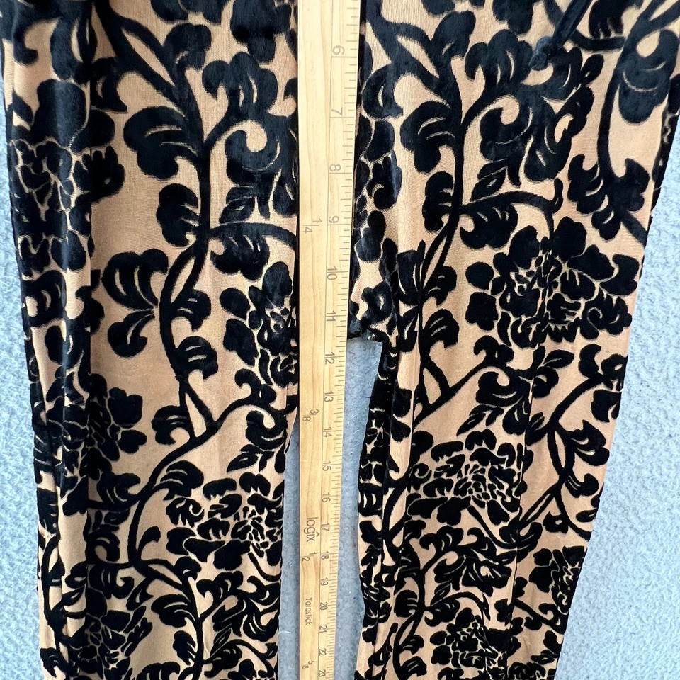 Vintage Continental NYC Halter Jumpsuit Womens Small Y2K Burnout Velvet Floral - Image 3 of 4