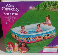 Disney Princess Family Pool Inflatable. Ages 3+. New Sturdy Material 