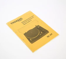 Original Thorens Tourne-Disque Td 147 Et 147 Jubilé Mode D 'em Ploi