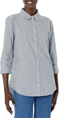 NWT $25 SZ XL Amazon Essentials ClassicFit Long Sleeve Button Down Poplin Shirt