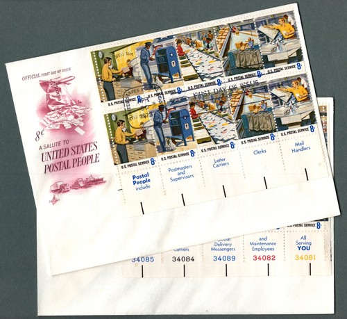US Postal People 1973 First Day Cover - 20 Stamps - 2 Covers