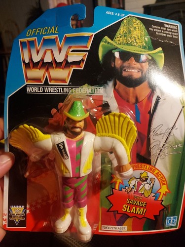 WWF 1992 Hasbro Macho Man Randy Savage Action Figu...