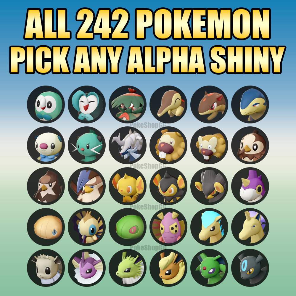 All Alpha Pokemon Shiny / Non Shiny Pokemon Legends Arceus Fast Delivery |  eBay