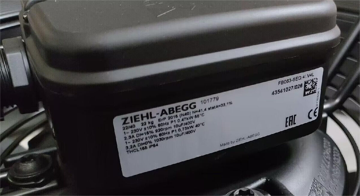 ZIEHL-ABEGG FB063-6EQ.4I.V4L 1-230V THCL155 IP54 NEW . DHL ZIEHL-ABEGG FB063-6EQ.4I.V4L 1-230V THCL155 IP54 NEW . DHL