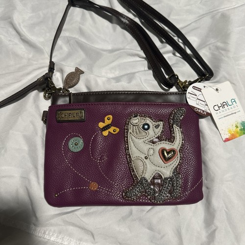 Chala Mini Crossbody Katze wandelbare Riemen Handtasche Katze Mama (Handytasche)