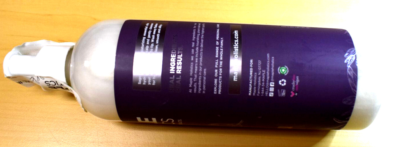 Maple Holistic Sage Shampoo Cleanse & Shine 8 Fl Oz