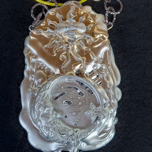 alchemy witchcraft talisman magic occult pagan jewel pendant charm moon sun gold - Picture 5 of 24