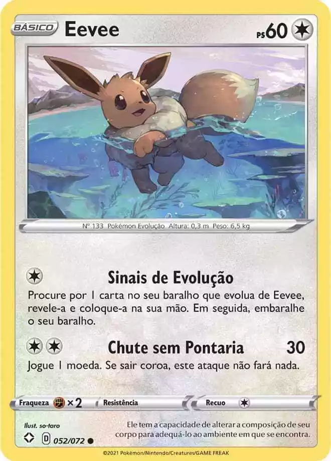 Pokemon Cartas TCG - Eevee Card Español POKEMON