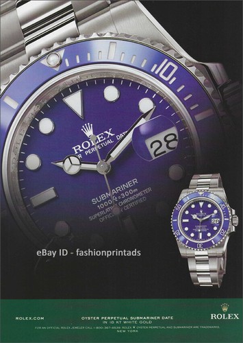 ROLEX 1-Page Magazine PRINT AD 2009 