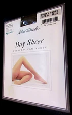 New Nice Touch Size B Day Sheer Smoky Taupe Everyday Pantyhose Hug-alon Regular