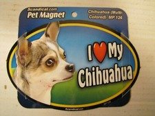I Love My Chihuahua Short Hair Laminated Car Pet Magnet 4" x 6" Scandical