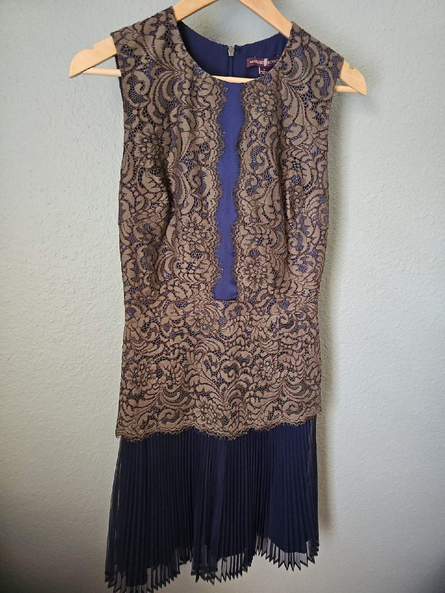 NWT Marchesa Voyage Lace Pleated Dress Green Navy Blue | eBay NWT Marchesa Voyage Lace Pleated Dress Green Navy Blue | eBay