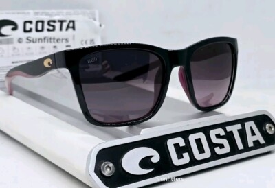 COSTA DEL MAR black/rose gradient mirror PANGA polarized 580G sunglasses NEW!