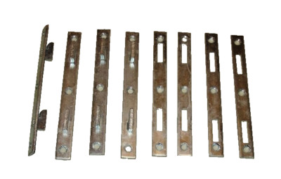 Bettbeschläge Set - 4 Stück in Eisen 18 cm lang.