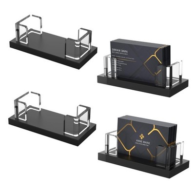 EMOMAS Acrylic Business Card Holder for Desk,Business Card Stand,Clear Business