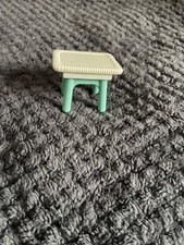 Loving Family Dollhouse side table Teal blue
