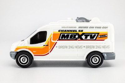 2021 Matchbox 9-Pack Exclusive '14 Ford Transit News Van WHITE | MBX TV | MINT