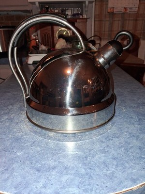 Vntg 1980s Silit 18/10 Stainless Steel Whistling Tea Kettle 2.6 Quart-Clean!!!!!