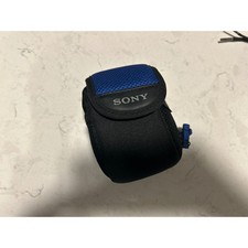 Sony Camera Carrying Case Black Blue Padded Pouch with Shoulder Strap Belt Loop