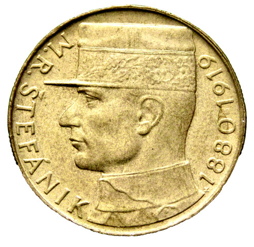 CZECH & SLOVAK FEDERATIVE REPUBLIC 1991 10 KORUN, Milan Rastislav Štefánik, UNC