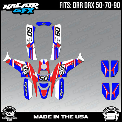 Graphics Kit for DRR DRX50 DRX70 DRX90 Evolution Series - Red