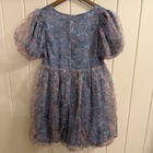 Women’s Storia Blue And Pink Floral Mini Dress, Size Large, EUC