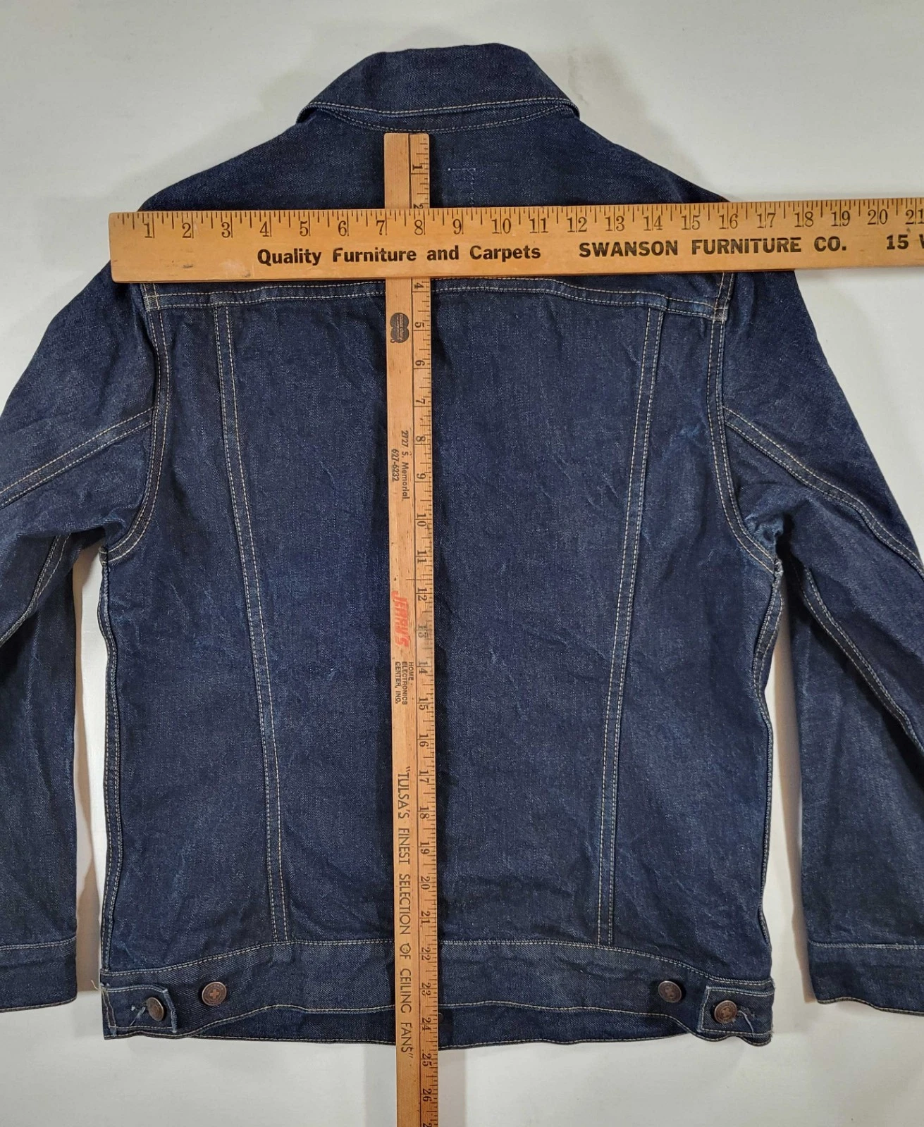 Imogene + Willie Made in USA Selvedge Denim Trucker Jean Jacket Adult S/M image 8