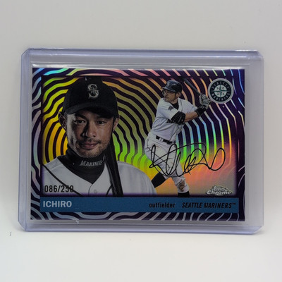 2025 Topps Chrome Platinum Purple Vibrations Ichiro #204 Seattle Mariners /250