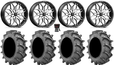 MSA Sniper 18'' Wheels Gunmetal 33x8 (6ply) BKT 171 Tires Polaris Sportsman