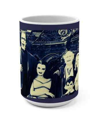 The Munsters Mug   Retro TV Sitcom Halloween Coffee Cup Gift 11oz