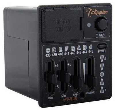 Takamine CT4-BII Acoustic Guitar Preamp EQ Tuner Pickup System
