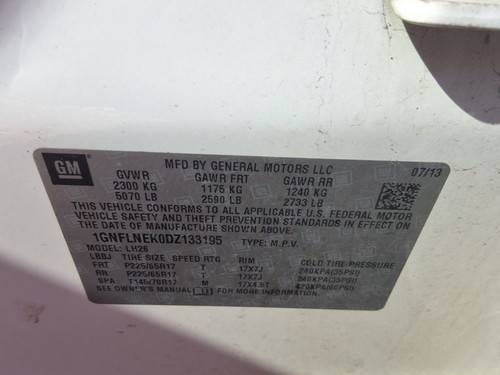 Luz trasera derecha pasajero se adapta a 10-15 EQUINOX 1070567 - Imagen 3 de 12