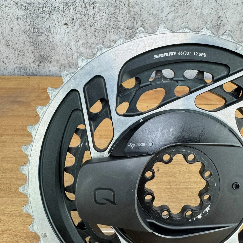 SRAM Red AXS D1 Quarq 46/33t 12-Speed 8-Bolt Power Meter Chainring Set 256g - Image 3 of 4