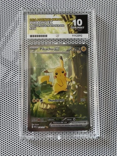 Pokémon TCG Pikachu EX Ascended heroes 276/217 ACE GEM MINT 10 Perfect Subs