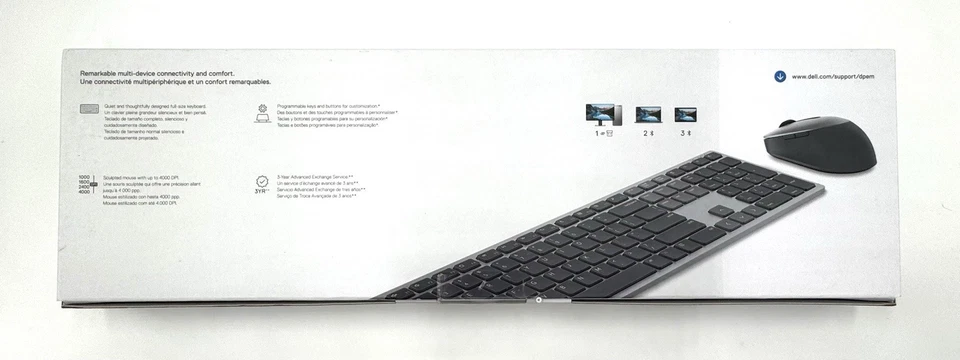 Dell Wireless Keyboard and Mouse KM7321W Premier Multi-Device - NEW/SEALED - Image 2 of 3